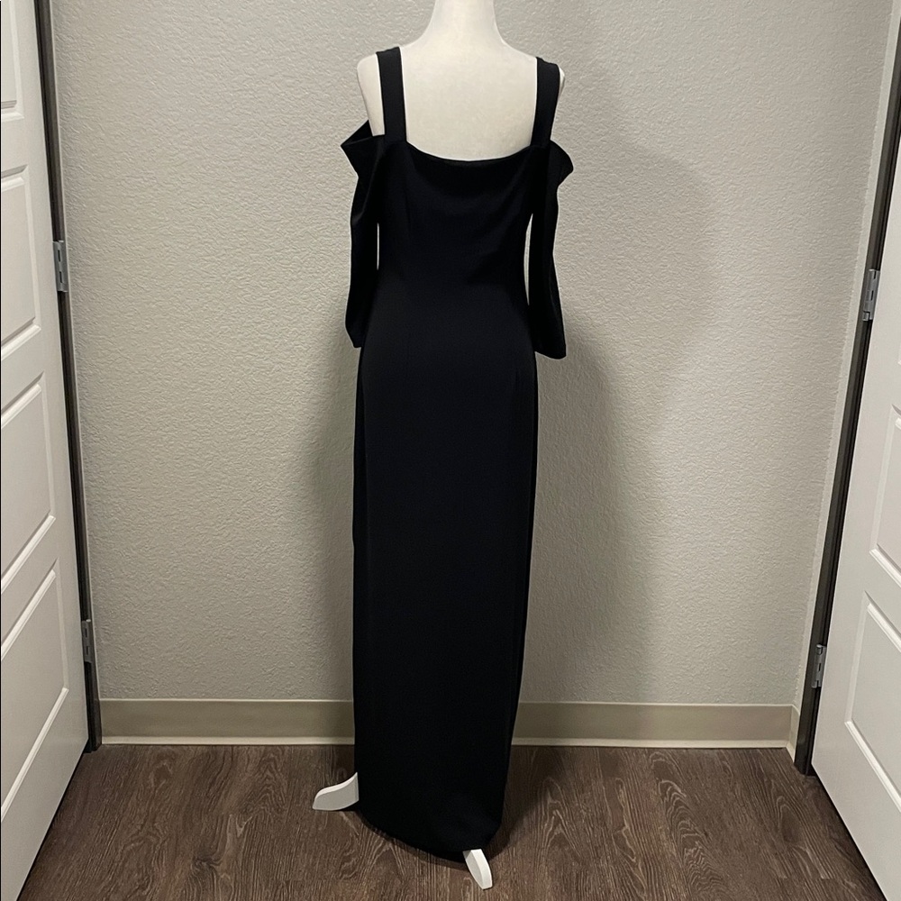 Boston Proper Black Gown, floor length dress
Over shoulder straps 3/4 Sleeves - Picture 4 of 8
